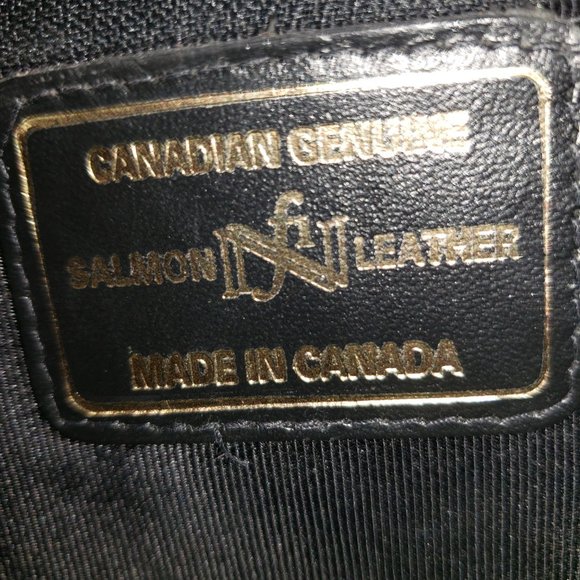 90s/00s Unusual Retro Design Salmon Fish Leather Handbag - Picture 8 of 10